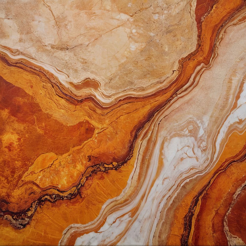 Orange and Beige Marble Textures art print by Alpenglow Workshop for $57.95 CAD
