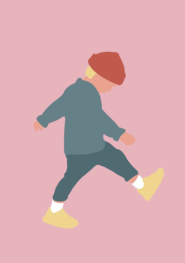 Tamo - Walking Boy Silhouette art print by Tine Taler for $57.95 CAD