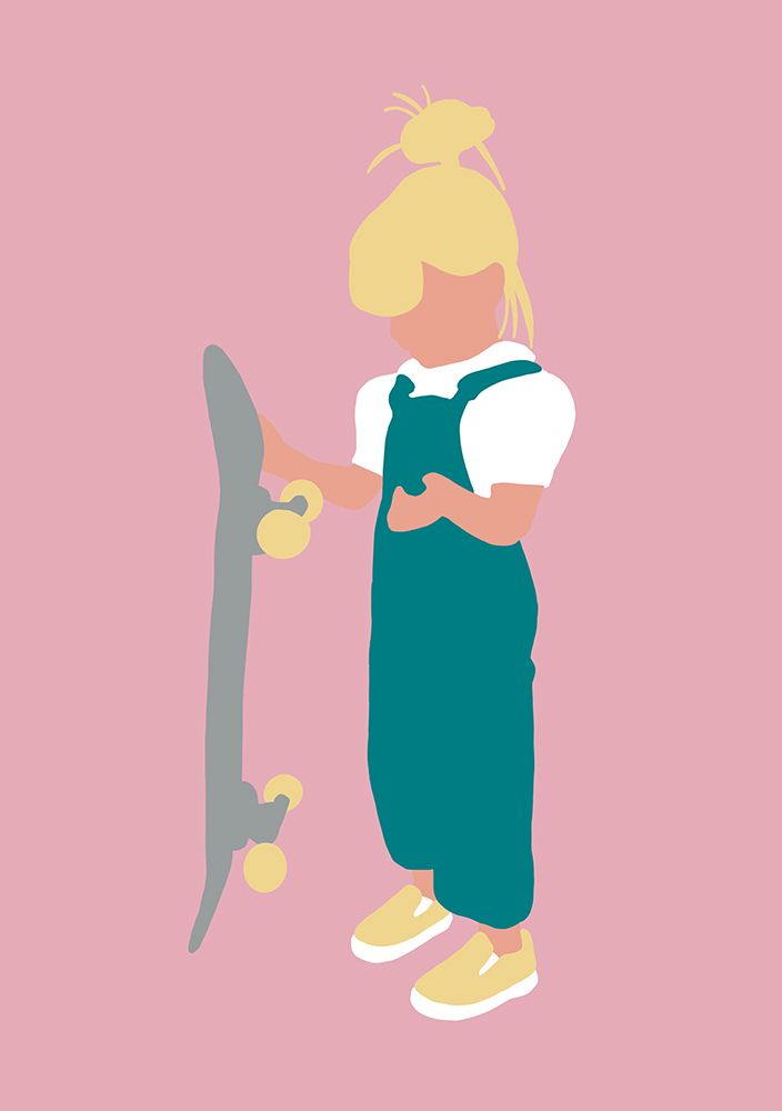 Juno - Skateboard Girl Silhouette art print by Tine Taler for $57.95 CAD