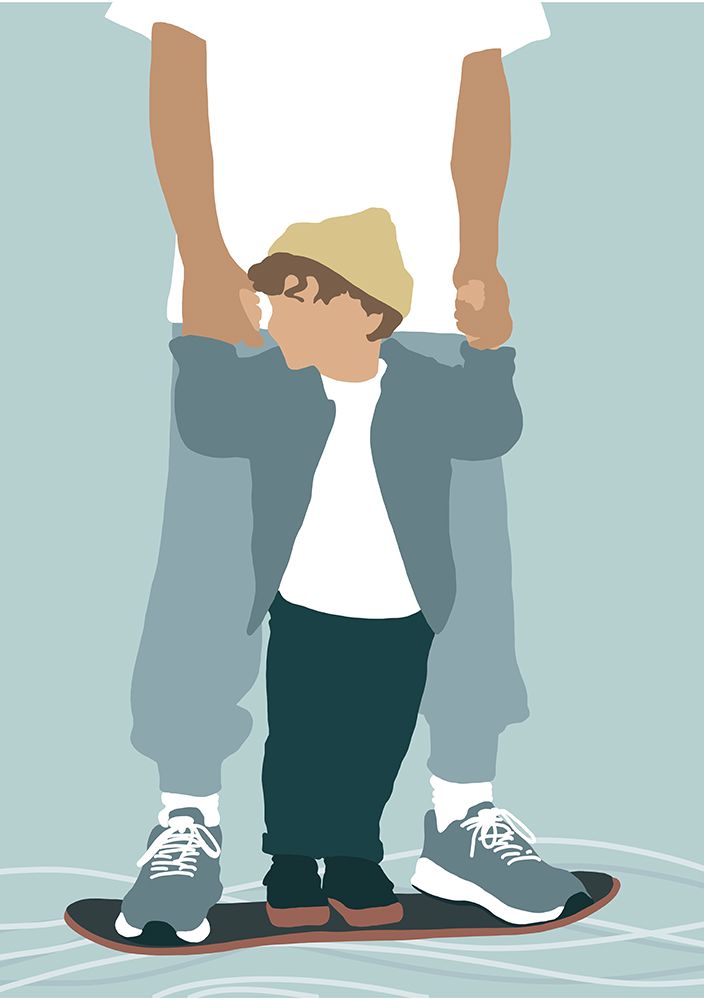 Skateboard Journey art print by Tine Taler for $57.95 CAD