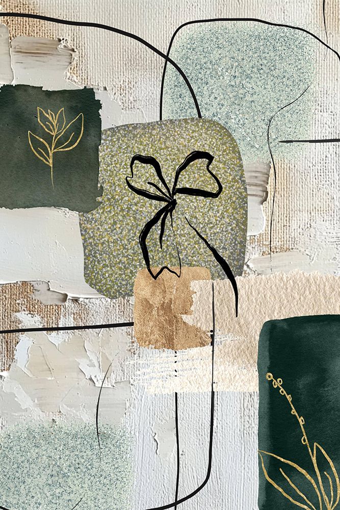 Geometric Greens-2 art print by Sally Ann Moss for $57.95 CAD
