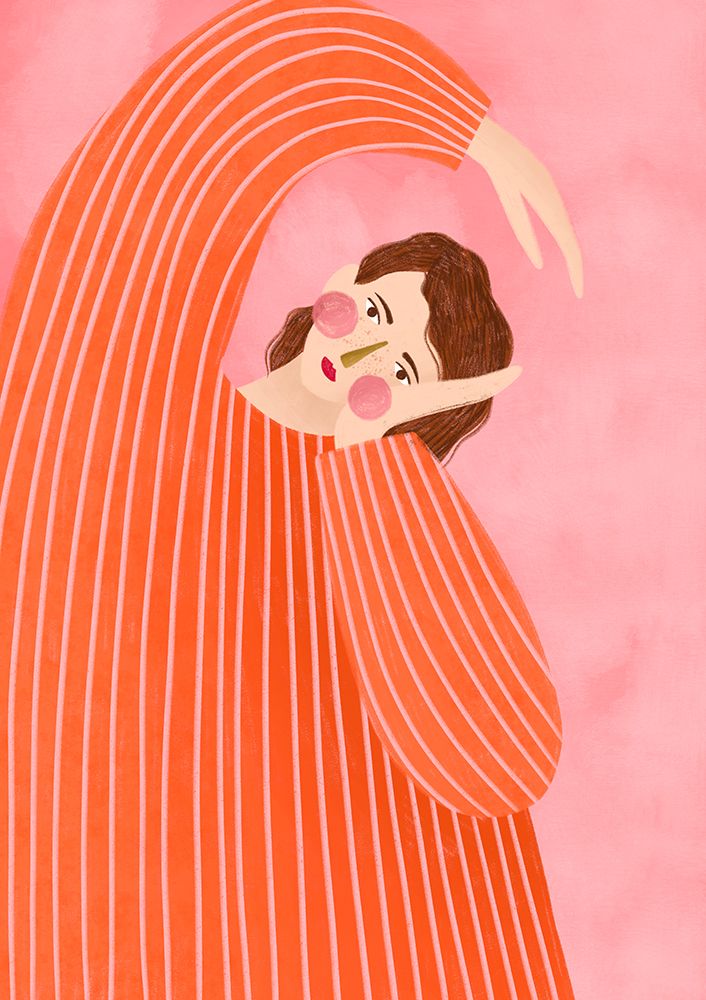 The Woman With the Orange Dress art print by Bea Muller for $57.95 CAD