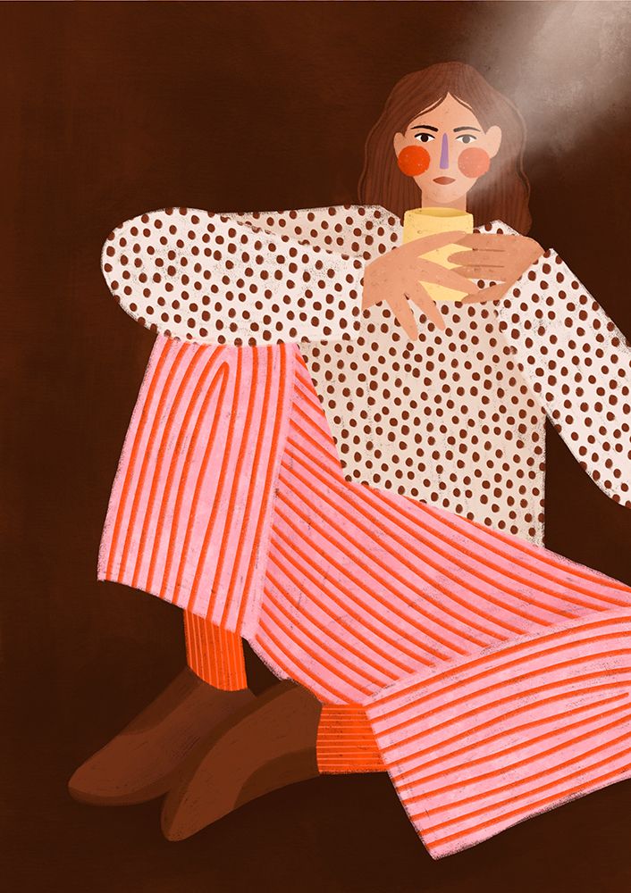 Woman With the Cup of Tea art print by Bea Muller for $57.95 CAD