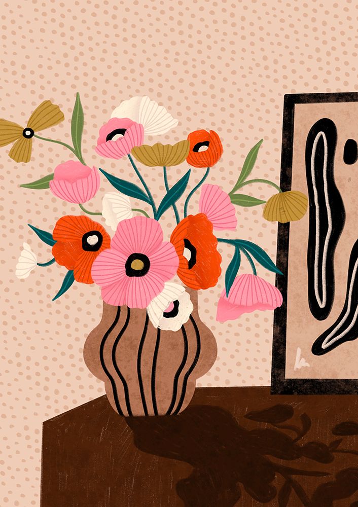 Flowers On Sideboard art print by Bea Muller for $57.95 CAD