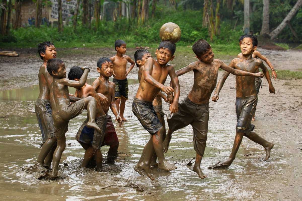 Playing Football art print by Angela Muliani Hartojo for $57.95 CAD