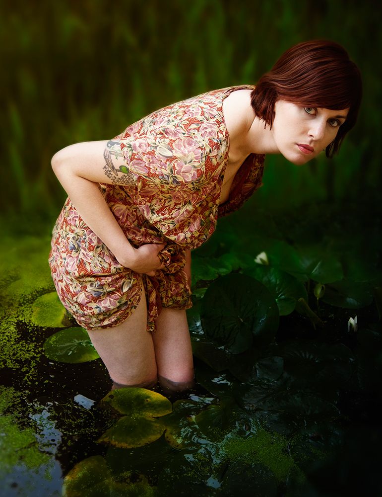 Carly amongst the water lillies art print by kenp for $57.95 CAD