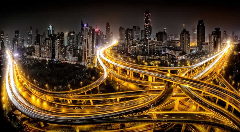 Shanghai At Night art print by Clemens Geiger for $57.95 CAD