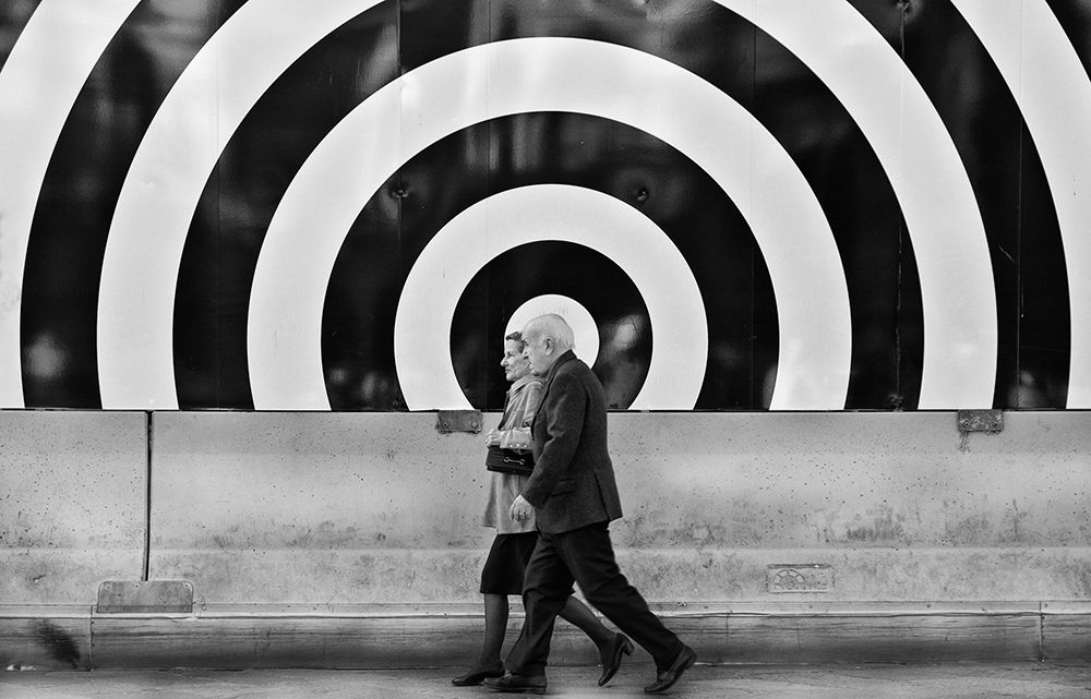 The man in the center art print by Mario Mencacci for $57.95 CAD
