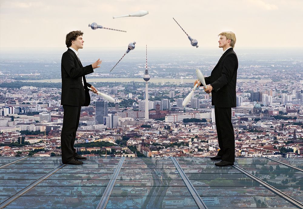 Juggling Berlin art print by Andreas Feldtkeller for $57.95 CAD