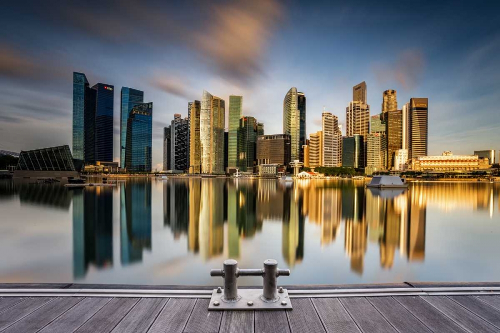 Golden Morning In Singapore art print by Zexsen Xie for $57.95 CAD