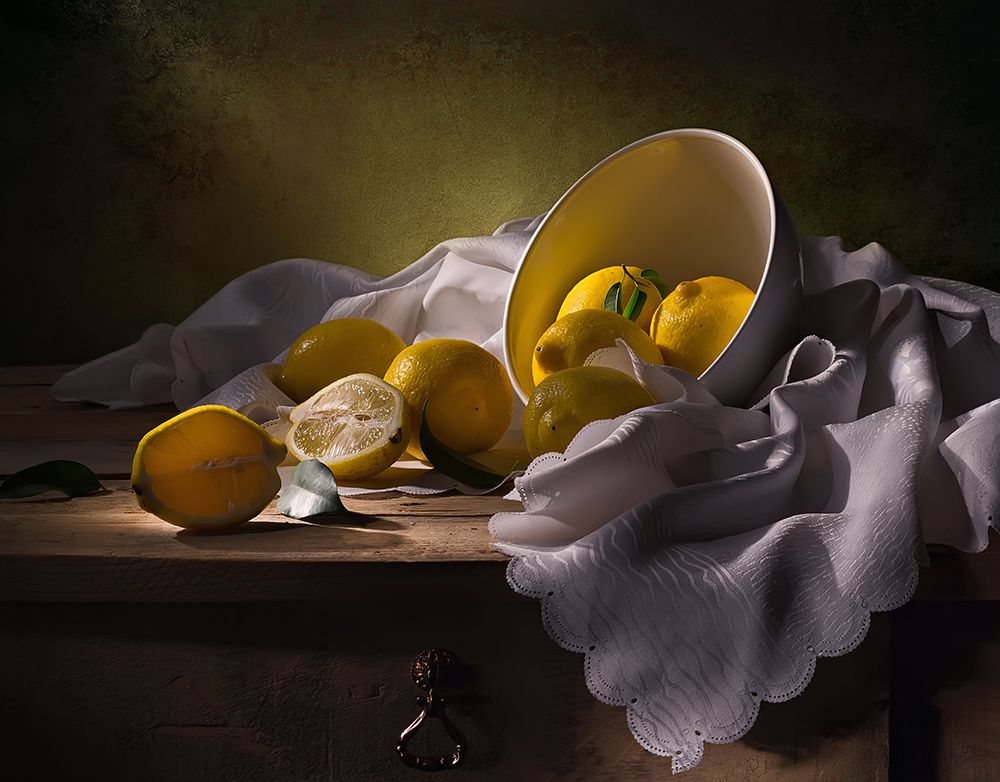 Still life with lemons art print by Svetlana L for $57.95 CAD