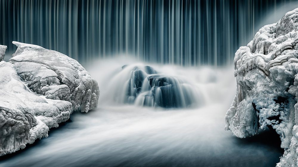 Icy Falls art print by Keijo Savolainen for $57.95 CAD