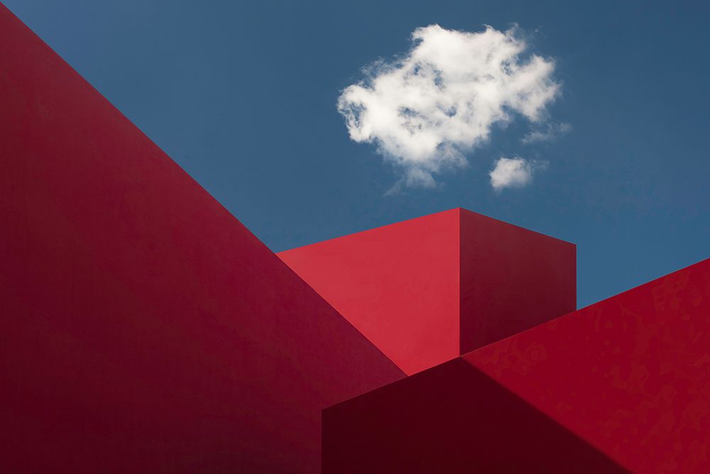Red Shapes art print by Hugo Borges for $57.95 CAD
