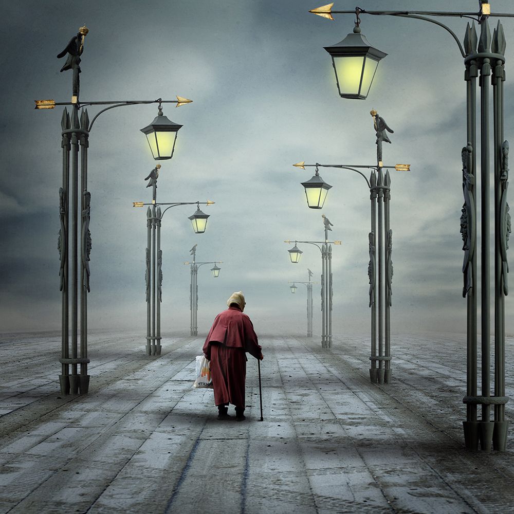 walking art print by Vladimir Laur for $57.95 CAD