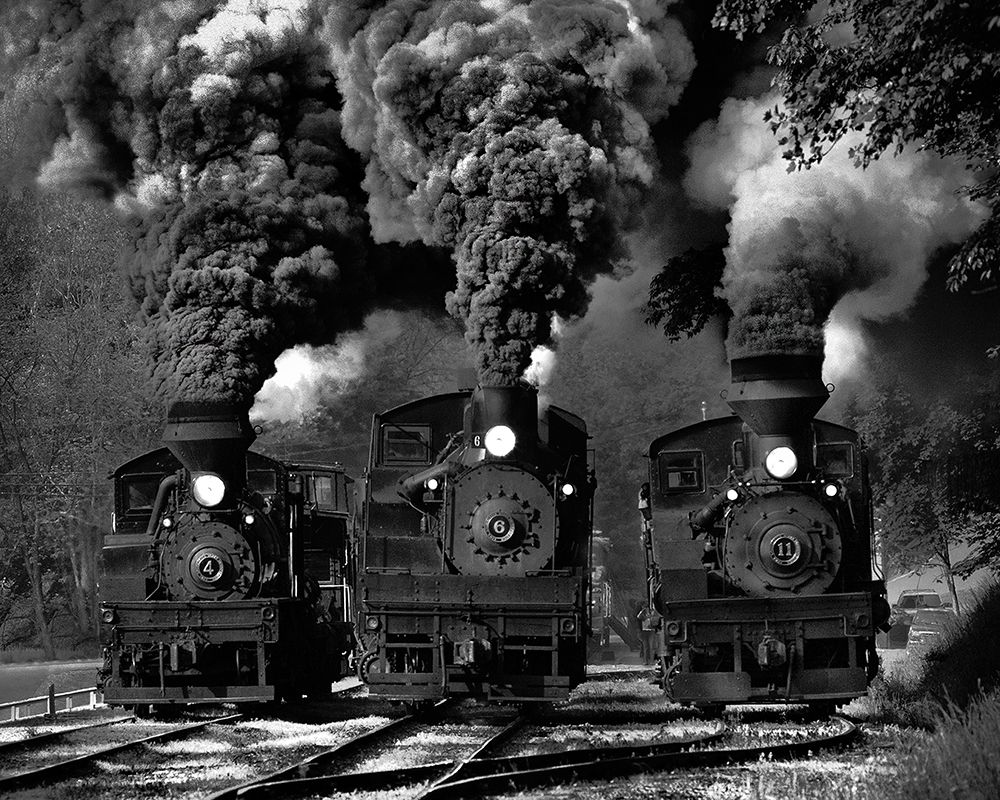 Train Race In Bw art print by Chuck Gordon for $57.95 CAD