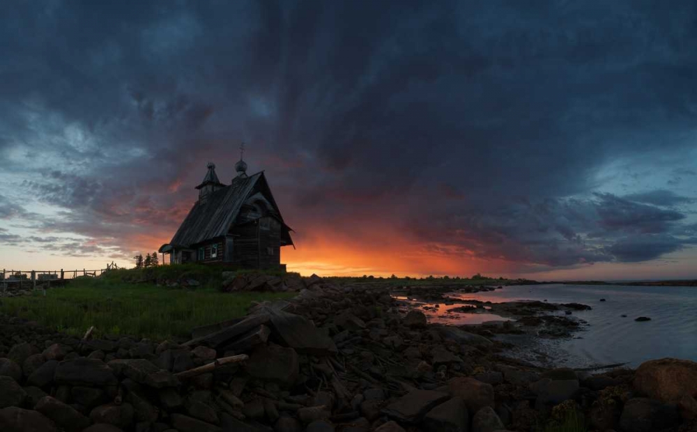 The Old Church On The Coast Of White Sea art print by Sergey Ershov for $57.95 CAD