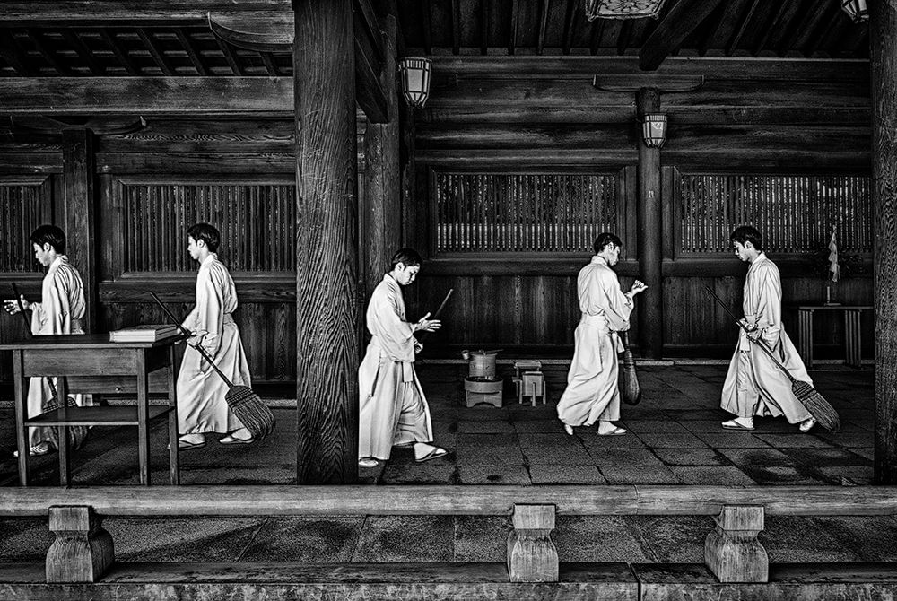 Sweeping Of The Temple (Tokio) art print by Joxe Inazio Kuesta for $57.95 CAD