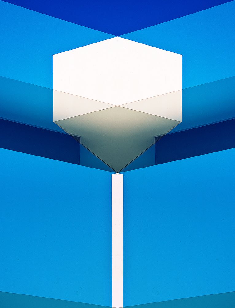 blue-white art print by Igor Bakotic for $57.95 CAD