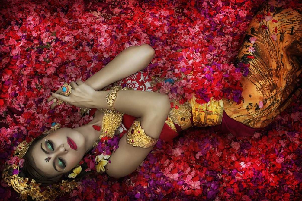 Balinese Woman Among The Flowers art print by Taman Tan for $57.95 CAD