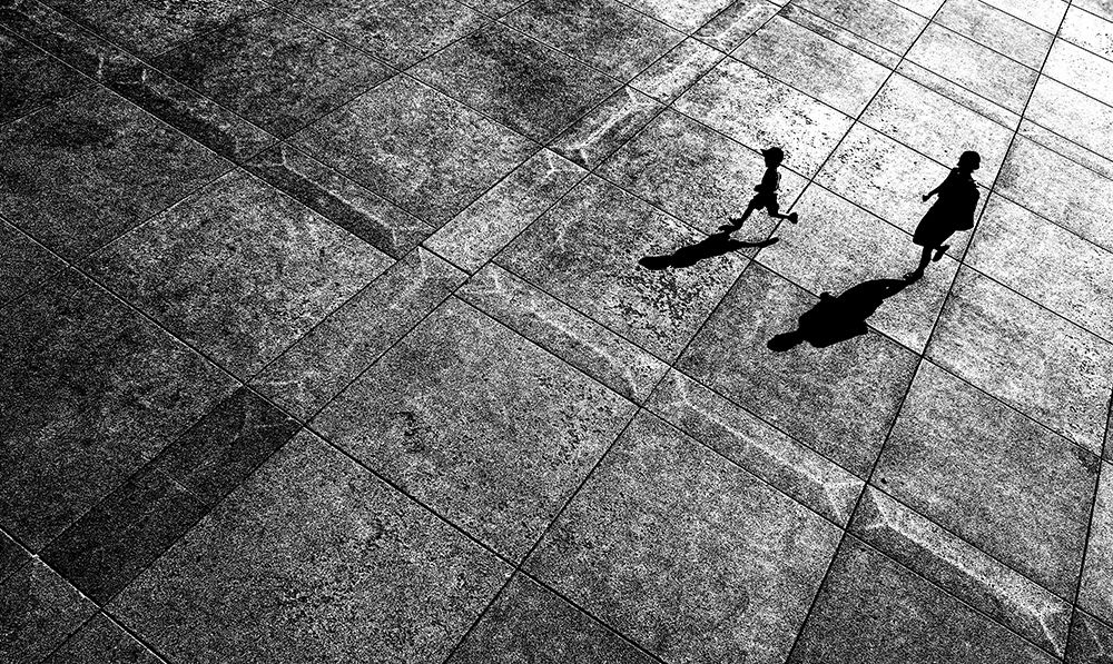 Run with my son art print by Jian Wang for $57.95 CAD