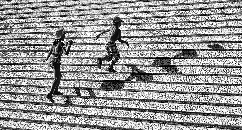 On the stairs . art print by Juan Luis Duran for $57.95 CAD