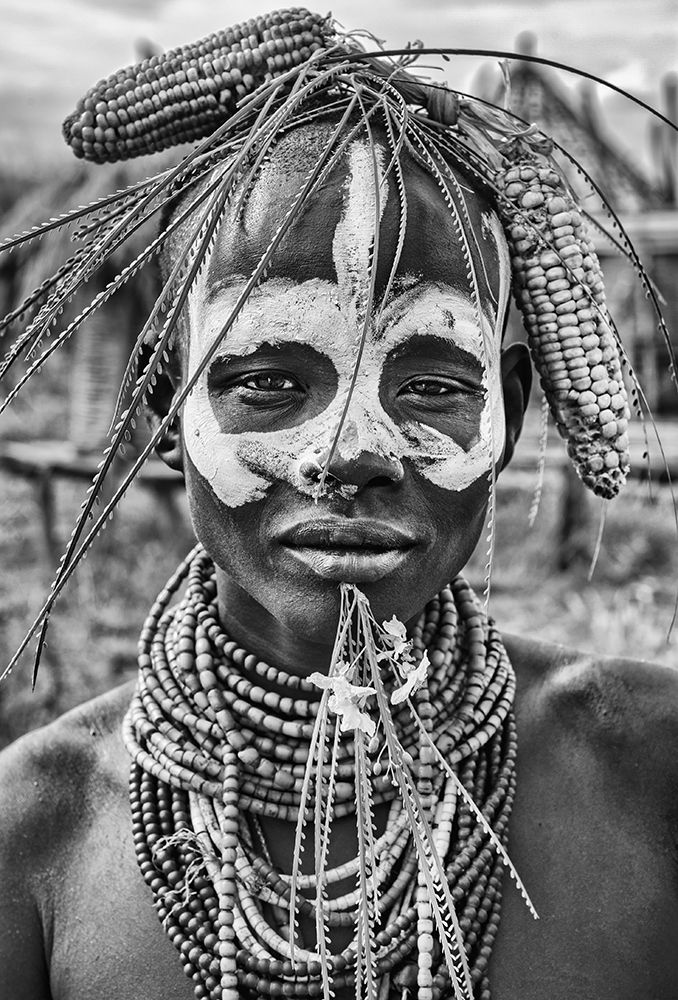 A Woman Of The Karo Tribe-Omo Valley-Ethiopia. art print by Joxe Inazio Kuesta for $57.95 CAD