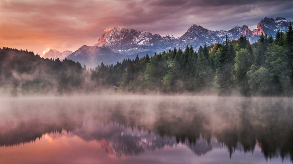 Sunrise At The Lake art print by Andreas Wonisch for $57.95 CAD