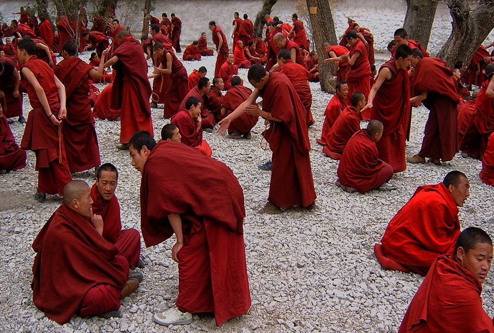 Monks Debating art print by Yvette Depaepe for $57.95 CAD