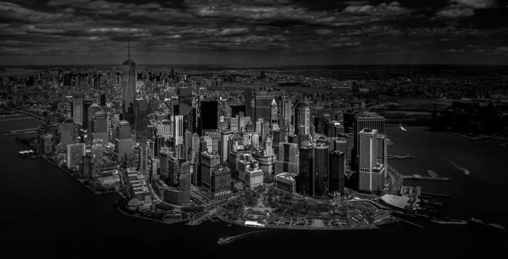 Manhattan - BirdS Eye View art print by Michael Jurek for $57.95 CAD