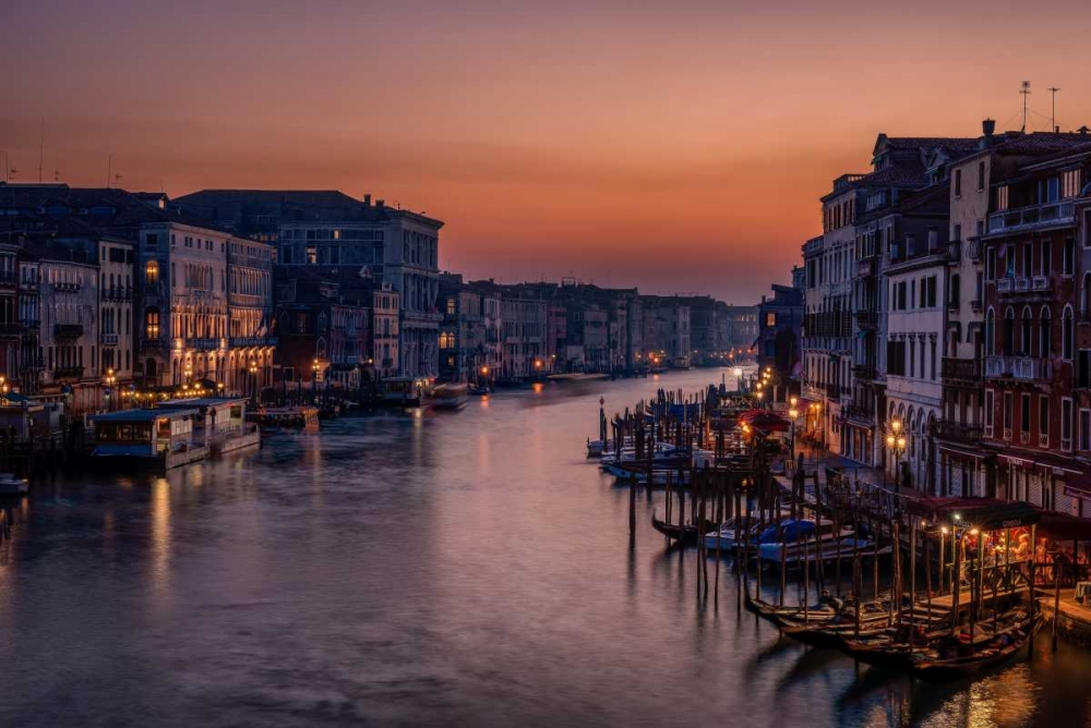Venice Grand Canal At Sunset art print by Karen Deakin for $57.95 CAD