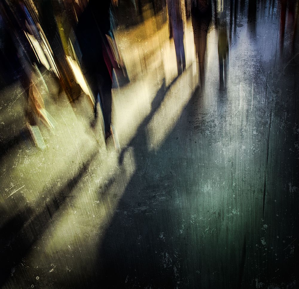 nice evening walk through the city center art print by Andres Gamiz for $57.95 CAD