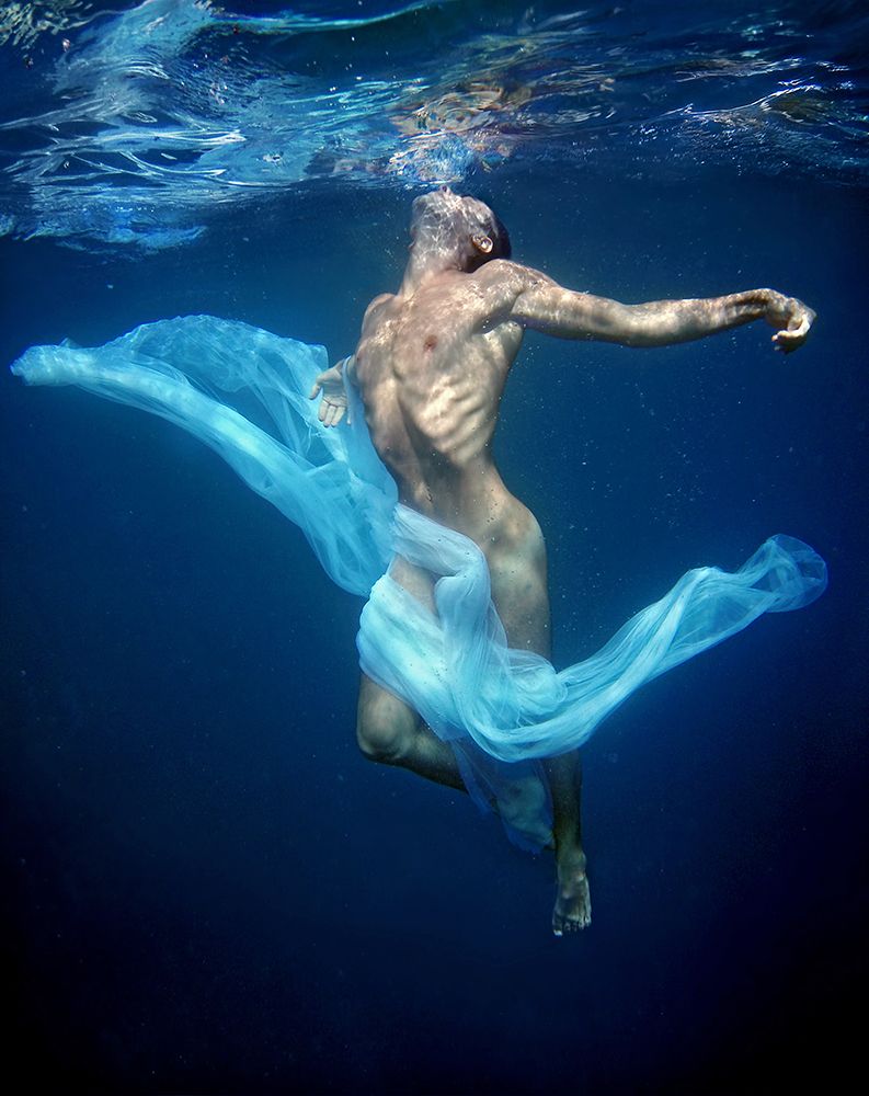 Dancing into blue art print by DDiArte for $57.95 CAD