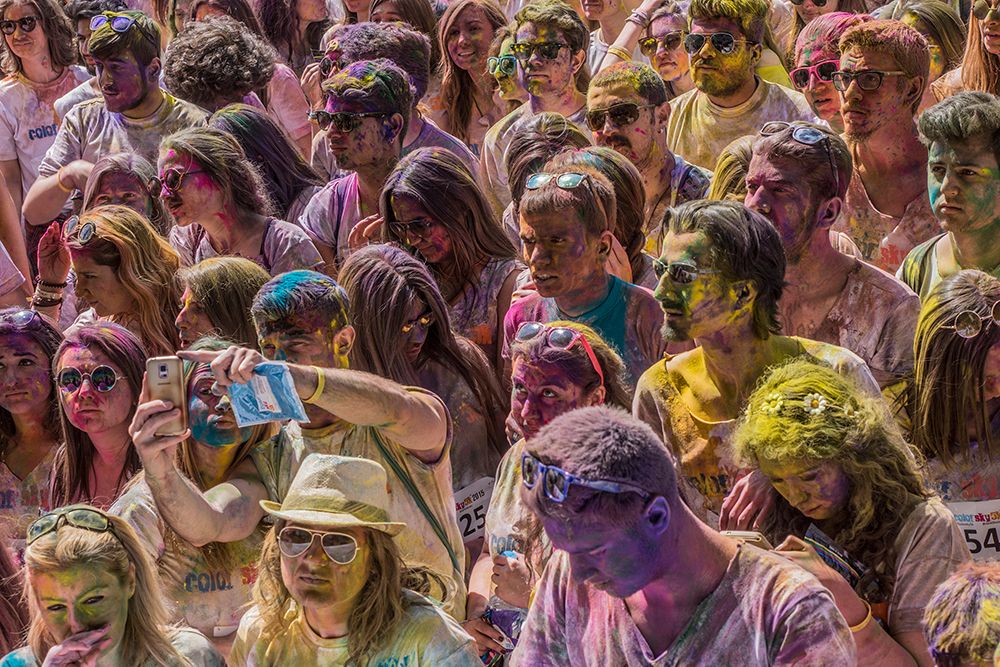 some colorful people art print by Erhan Durceylan for $57.95 CAD