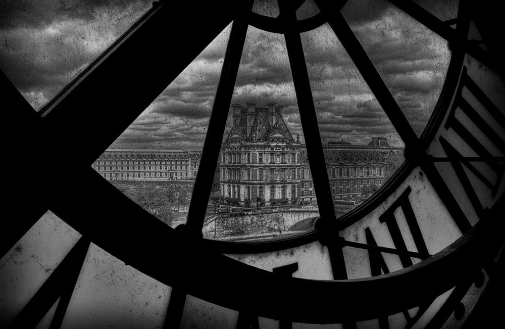 Behind the clock art print by Christian Marcel for $57.95 CAD