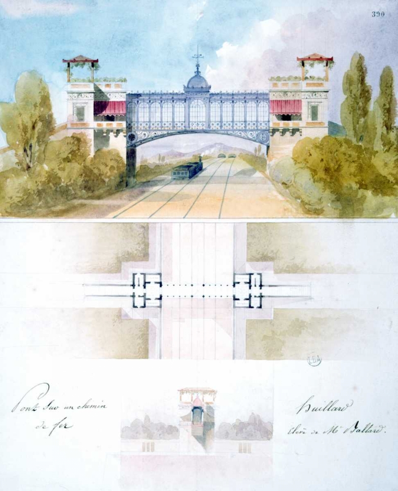 Railway Bridge art print by Charles-August Huillard for $57.95 CAD