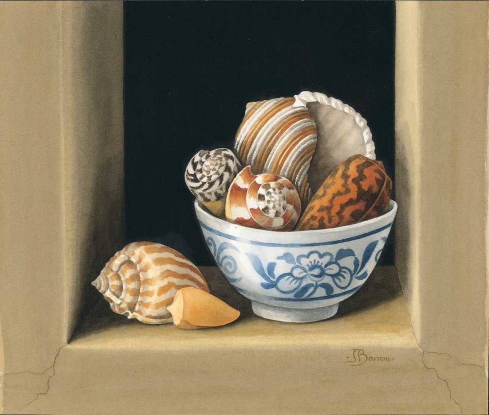 Shells in Bowls, II art print by Jenny Baron for $57.95 CAD