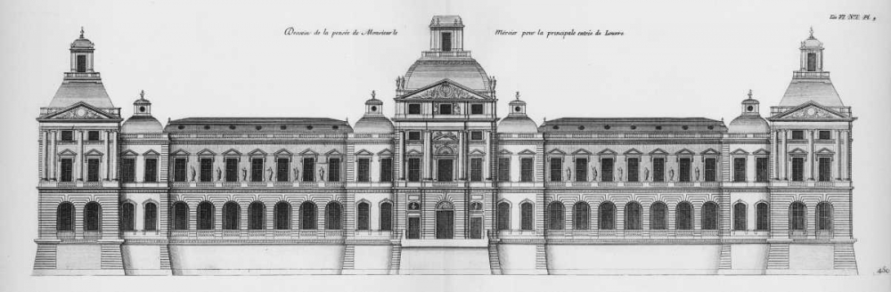 Louvre, Elevation of the Principal Facade art print by Jacques Francois Blondel for $57.95 CAD