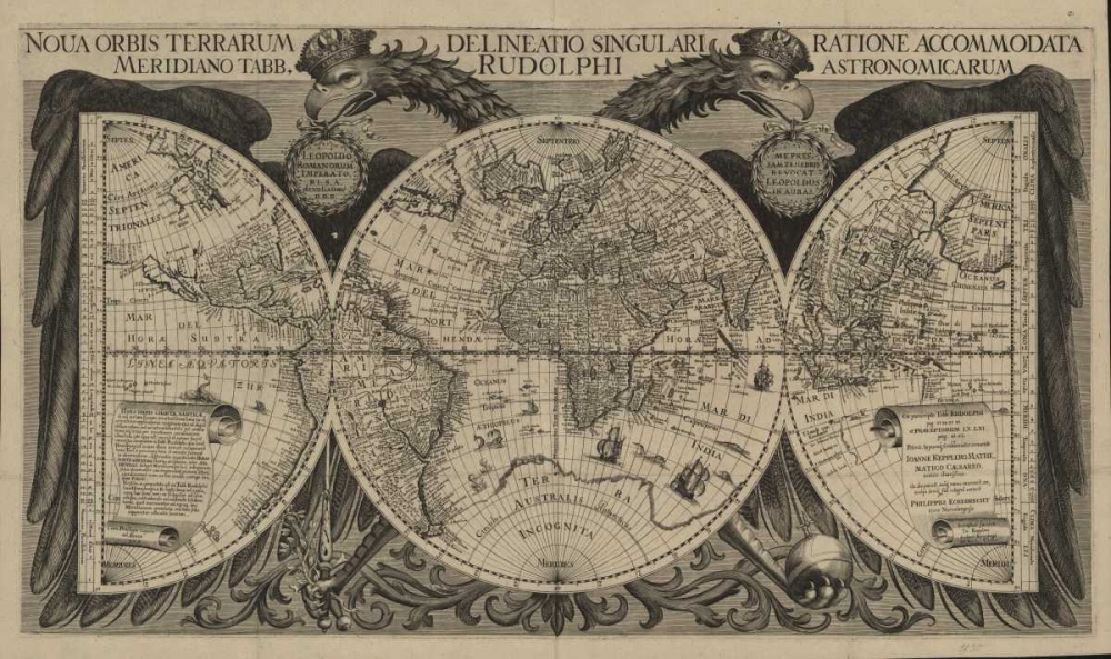 Nova orbis terrarum, 1630 art print by Philipp Echebrecht for $57.95 CAD