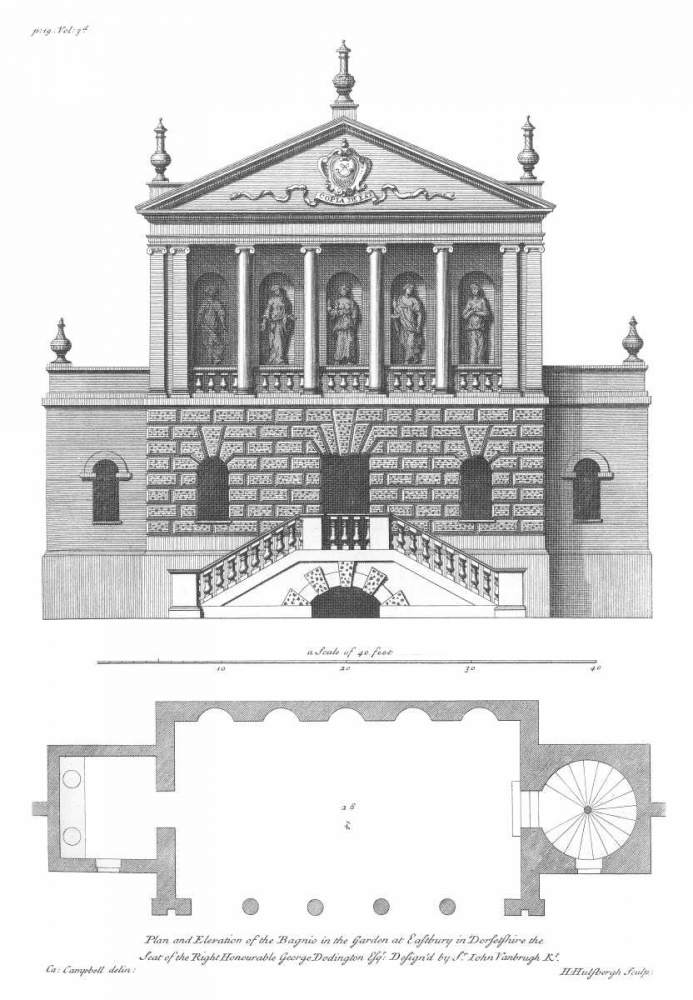 Plan and Elevation, Bagnio art print by Colin Campbell for $57.95 CAD