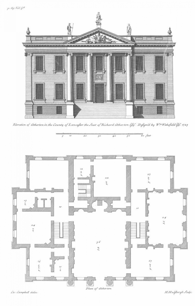 Elevation, Atherton Country House art print by Colin Campbell for $57.95 CAD