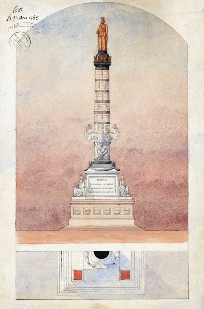Column of Navarin art print by Victor Postolle for $57.95 CAD