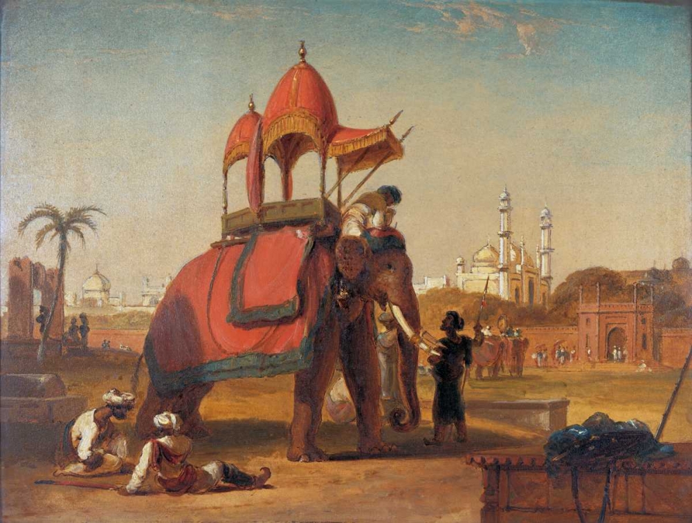 Elephant and Howdah art print by William Daniell for $57.95 CAD