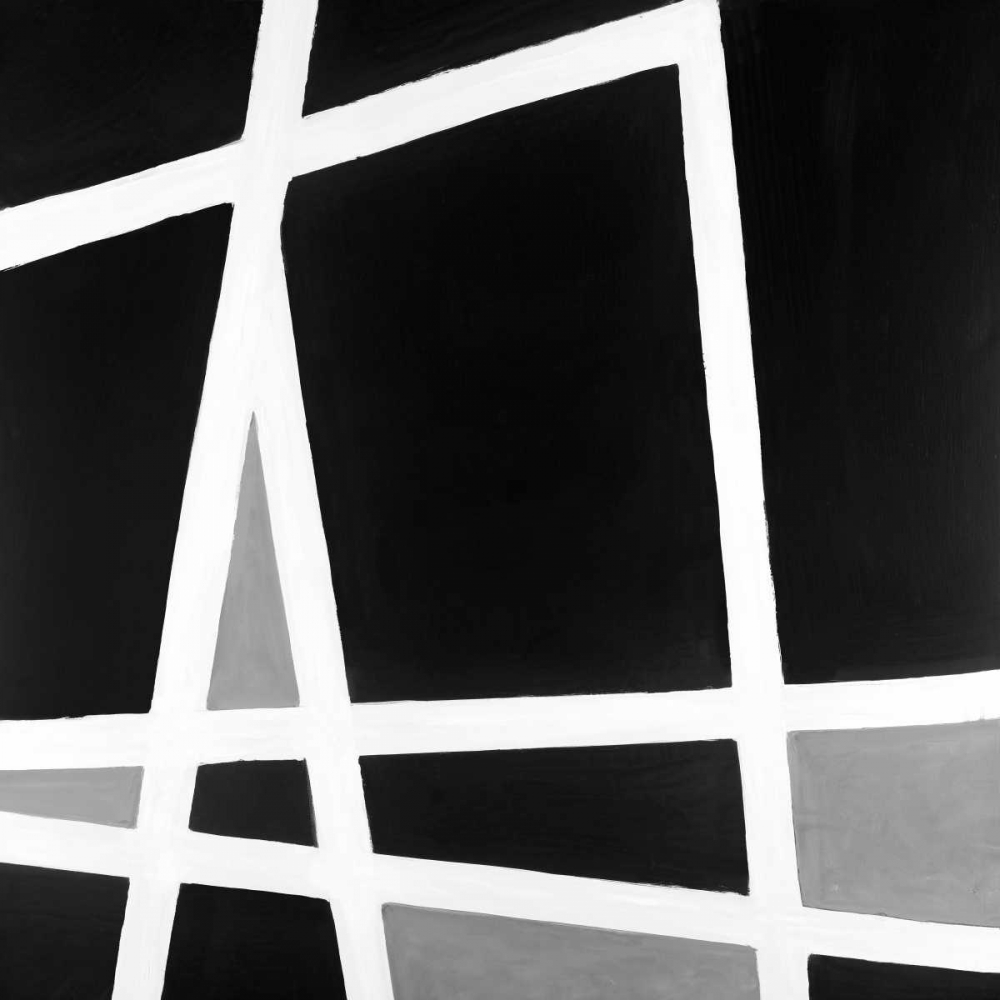 Abstract Shapes Black and White art print by Atelier B Art Studio for $57.95 CAD