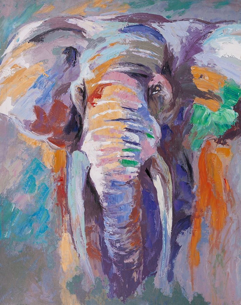 ELEPHANT IN PASTEL COLOR art print by Atelier B Art Studio for $57.95 CAD