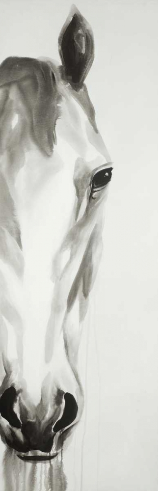Black and White Horse Face art print by Atelier B Art Studio for $57.95 CAD