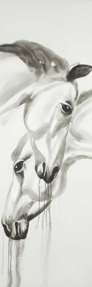 Black and White Horses art print by Atelier B Art Studio for $57.95 CAD