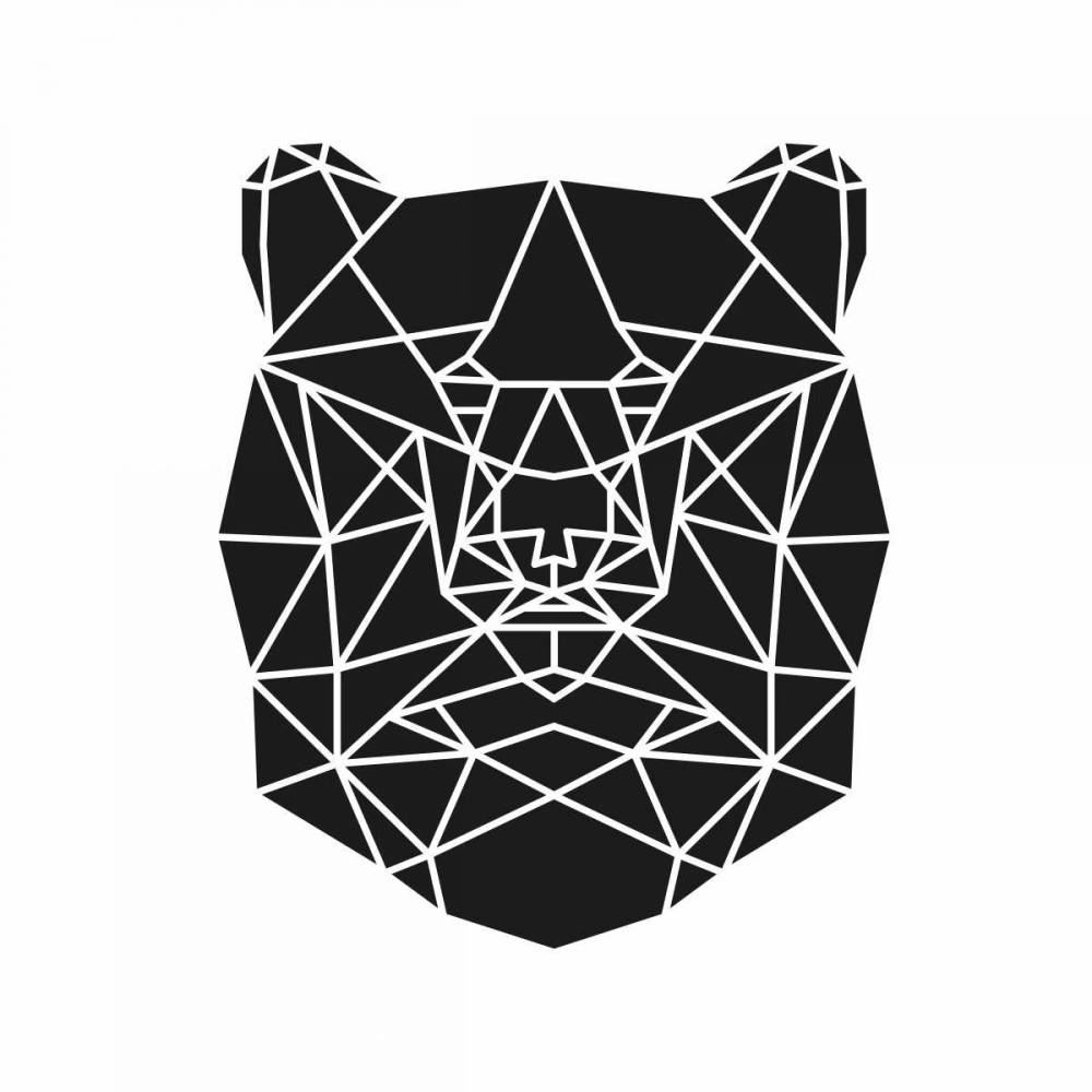 Geometric Bear Head art print by Atelier B Art Studio for $57.95 CAD