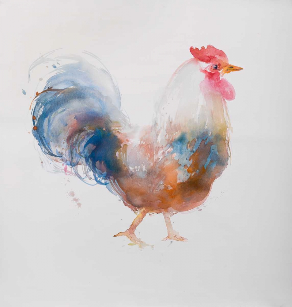 Watercolor Rooster art print by Atelier B Art Studio for $57.95 CAD