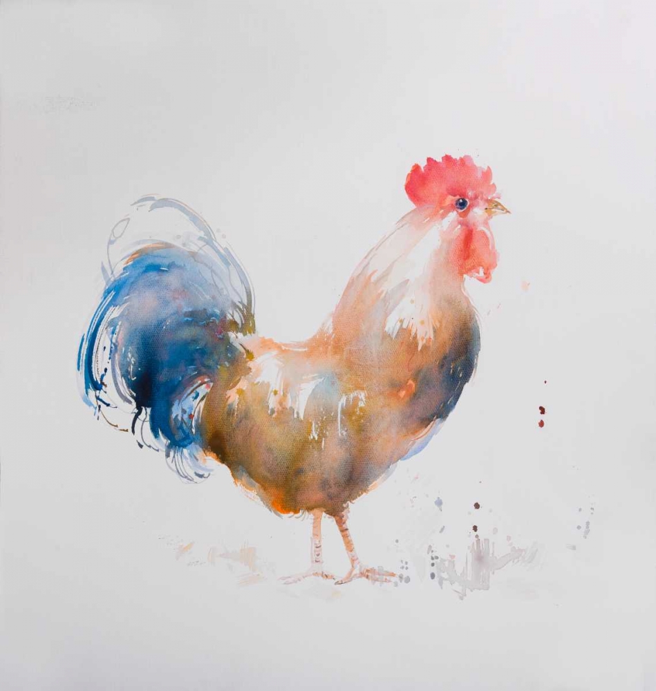 Rooster Watercolor Style art print by Atelier B Art Studio for $57.95 CAD