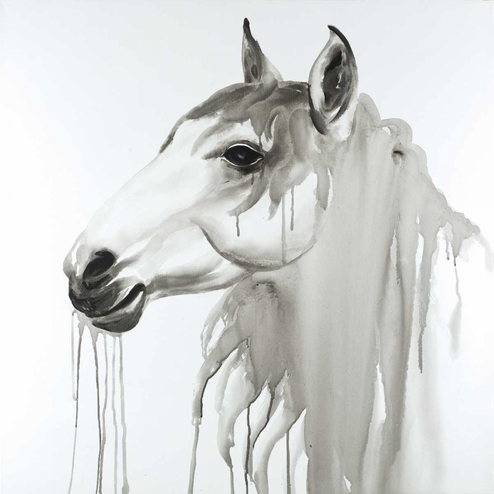 Beautiful White Horse art print by Atelier B Art Studio for $57.95 CAD